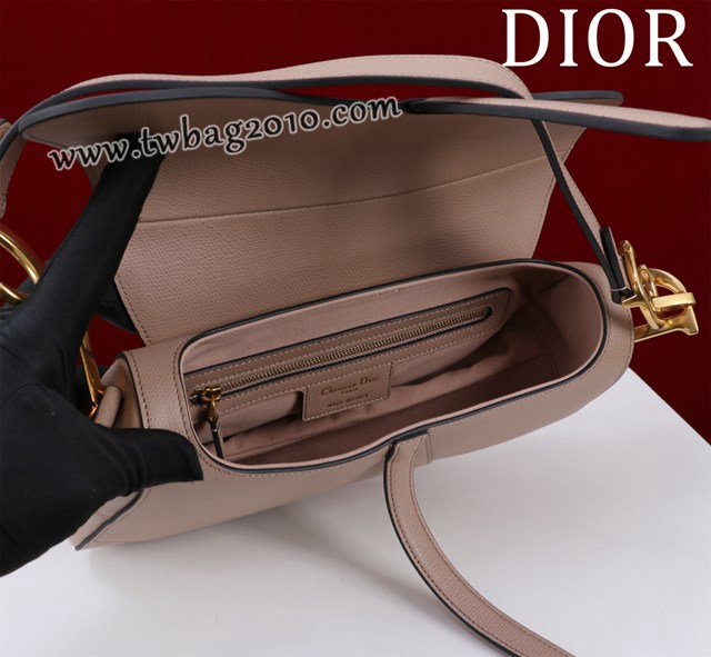 Dior专柜新款迪奥高仿原单长肩带大小号牛皮马鞍包手拎斜挎包 djfk1794
